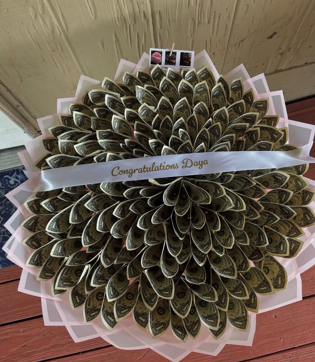 Custom money bouquet
