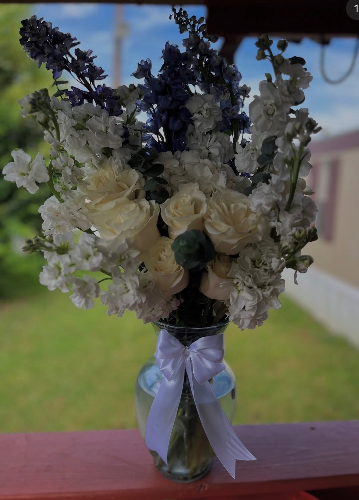 Custom vase floral arrangement